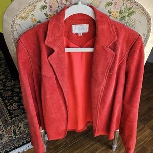 Women's Cranberry suede jacket size 10